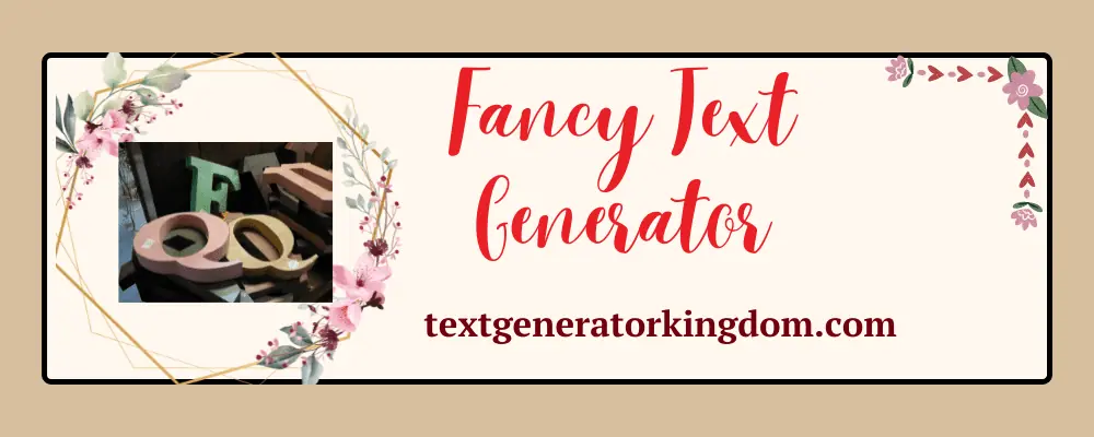 Create Fancy Text online with this online tool.