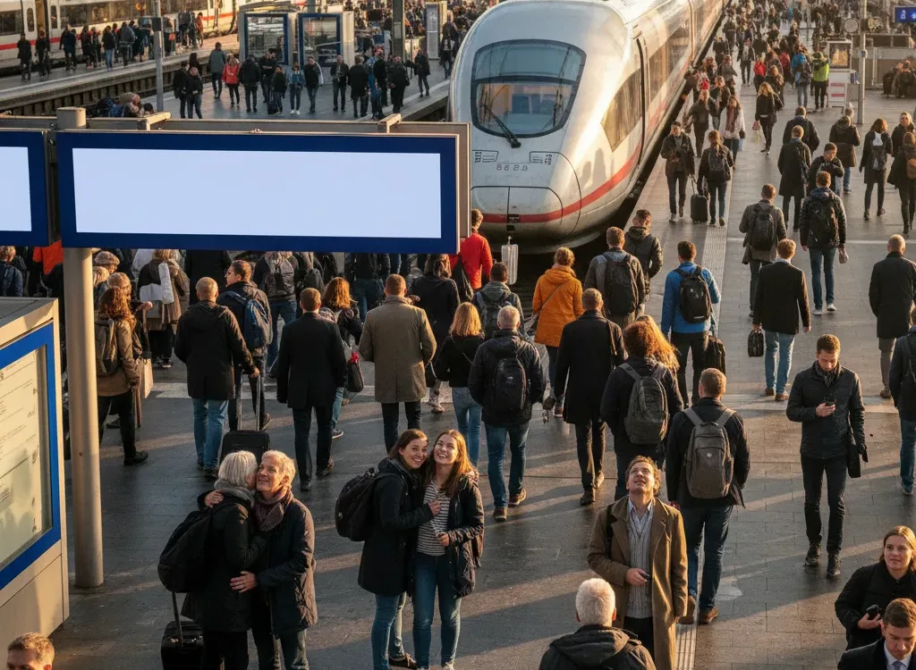 German Rail Services Resume After Wireless Outage Disruption 1 German High-Speed Train On The Tracks