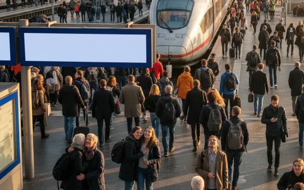German High-Speed Train On The Tracks