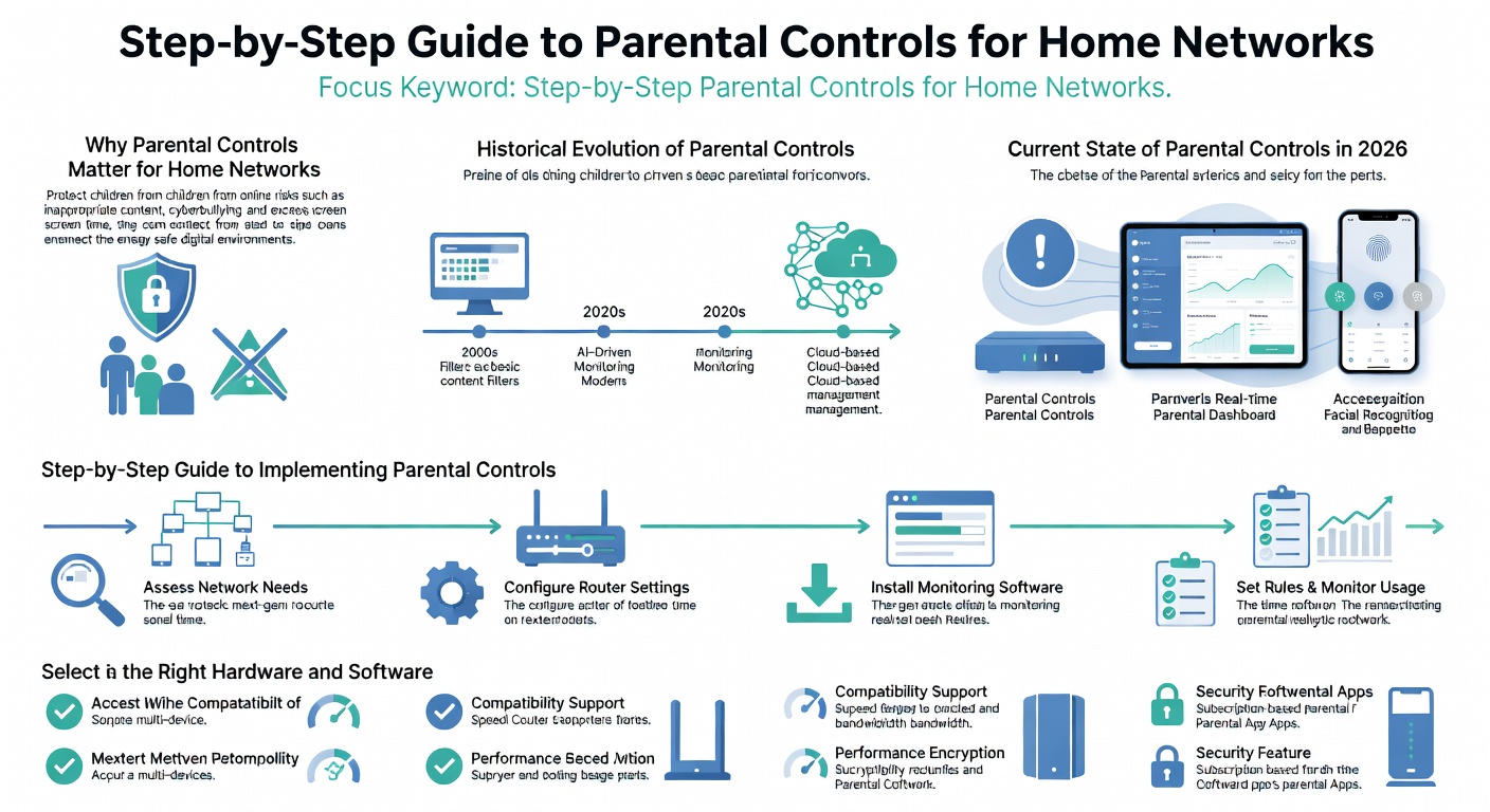 Step-By-Step Guide To Parental Controls For Home Networks 3 Step-By-Step Parental Controls For Home Networks Infographic