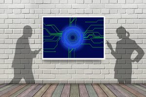 Digital art of a circuit-like design symbolising solar energy technology on display. #Call Tracking