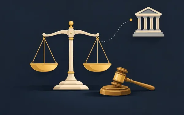 Neutral Illustration Of A Balanced Scale Of Justice And Gavel, Representing A Supreme Court Legal Ruling