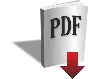 PDF to JPG - 3D silver PDF icon with a large red downward arrow symbolizing file conversion.