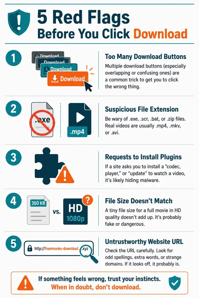 Downloadhub4U And Sites Like It: The Real Cybersecurity Risks Behind &Quot;Free Movie Download&Quot; Platforms 2 Checklist Of Five Warning Signs Before Clicking A Movie Download Link
