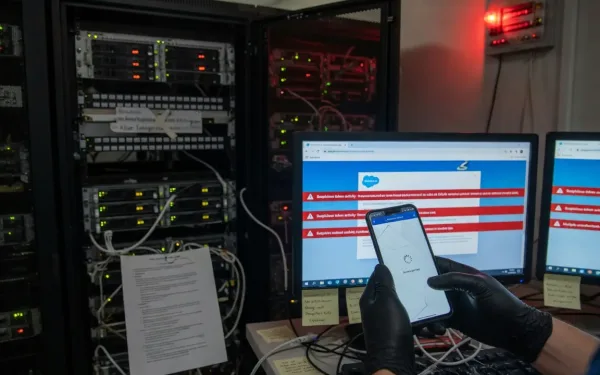 Salesforce And Klue Logos With Security Alert