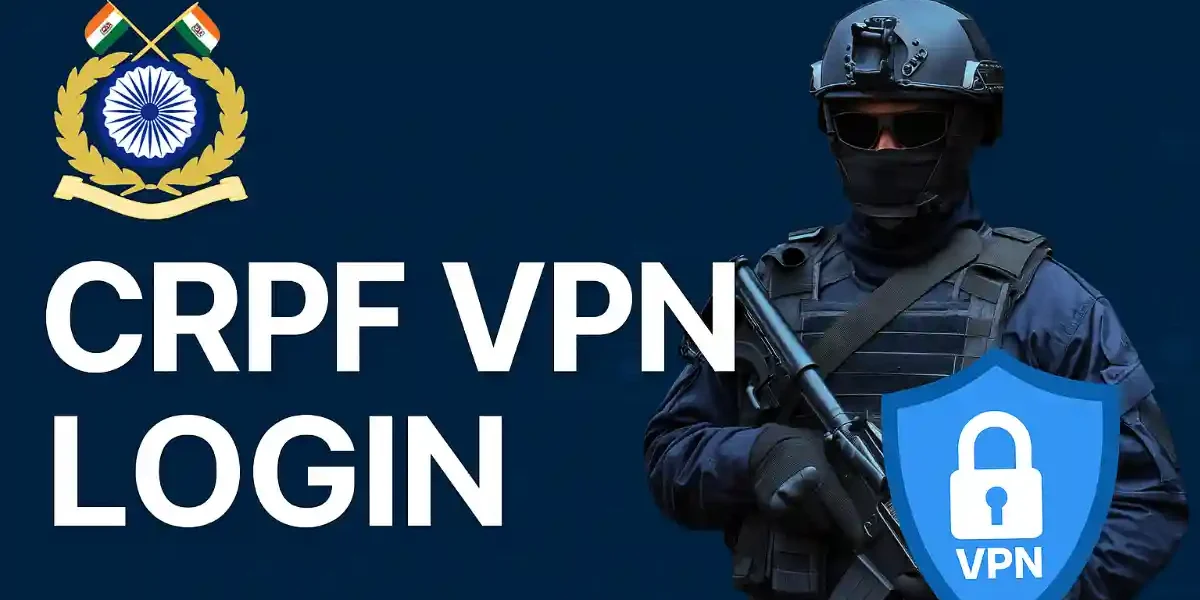 Digital lock with CRPF badge on a global network map, symbolizing secure VPN access for Central Reserve Police Force personnel across encrypted data streams,