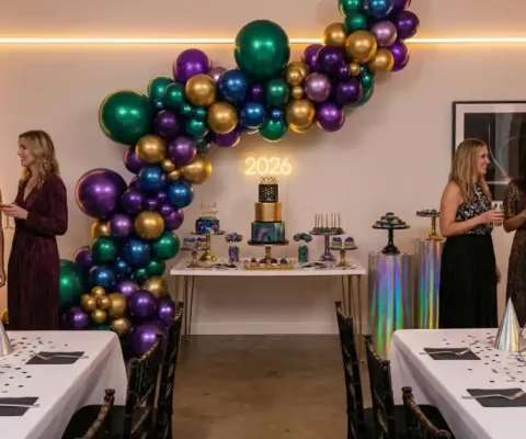 Colorful Birthday Party Decorations Featuring Balloons, Cakes, And Themed Elements For Adult Celebrations In 2026.