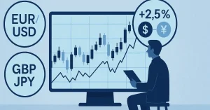 Illustration of forex swap rates impact on traders showing currency pairs, interest differentials, and trading charts