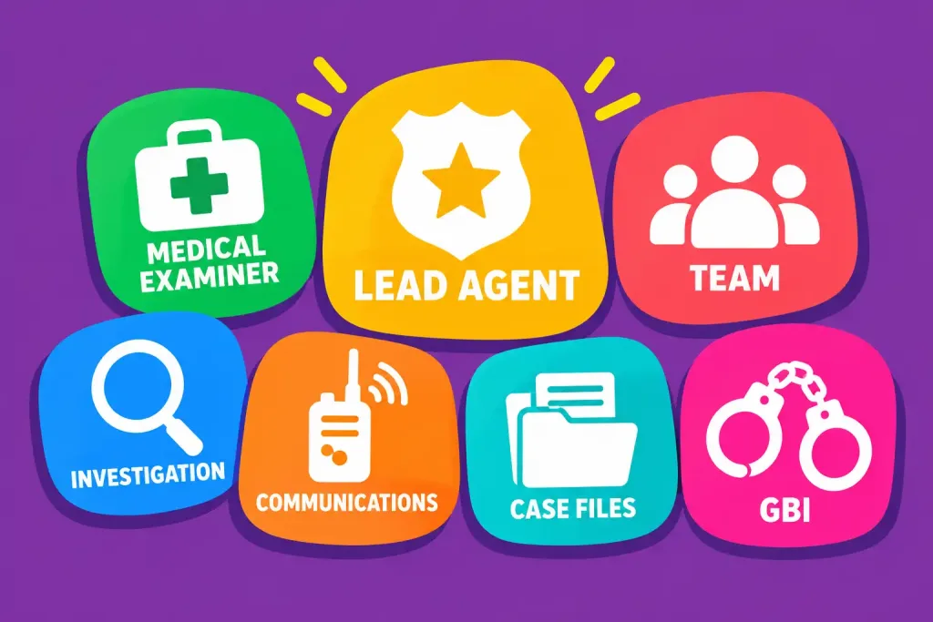 &Quot;Will Trent&Quot;: From Karin Slaughter'S Novels To Abc'S Hit Procedural 2 Illustration Of A Cluster Of Labeled Icon Badges Representing The Lead Agent And Supporting Gbi Team In Will Trent