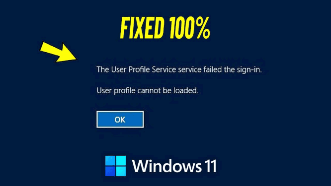 user profile service failed the sign in