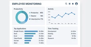 Employee Monitoring Software: 2026 Trends and Productivity Boosts 1 Employee monitoring software dashboard showing productivity analytics and time tracking
