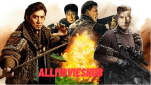 An image featuring the logo of AllmoviesHub with a backdrop of streaming movies, symbolizing the platform's streaming movie power.