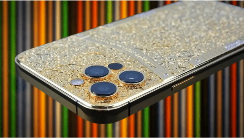 Luxury iPhone 4S Elite Gold crafted by Stuart Hughes, priced at $7.5 million, showcasing opulence and extravagance in phones.