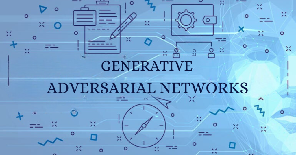 An illustrative collage displaying neural network diagrams mathematical equations and generated images representing the comprehensive guide on Generative Adversarial Networks GANs theory and practice