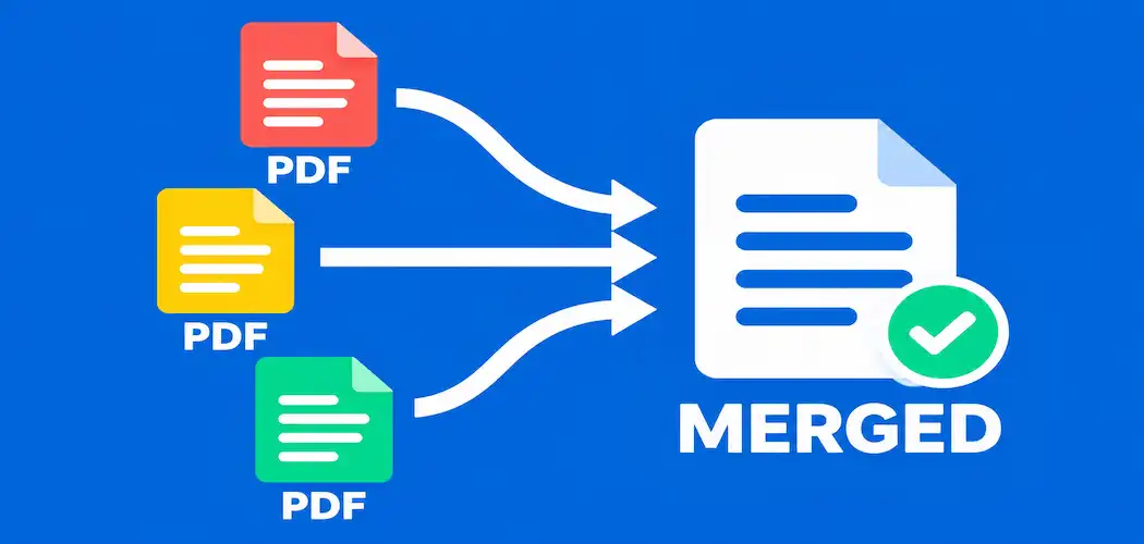 The Complete Guide To Combining Pdfs: Step-By-Step Methods And Tools 1 Illustration Of Three Colored Document Icons Converging Into One Larger Merged Document Icon With A Checkmark