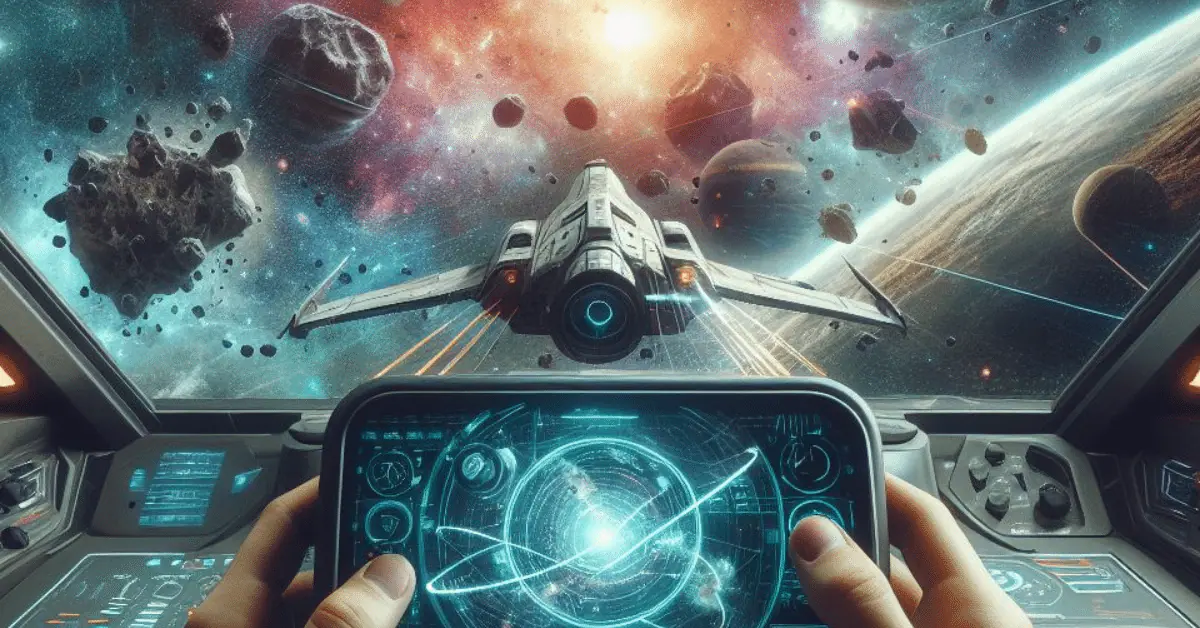  An immersive digital artwork showcasing a breathtaking view of space with galaxies, nebulae, and stars against a dark background.