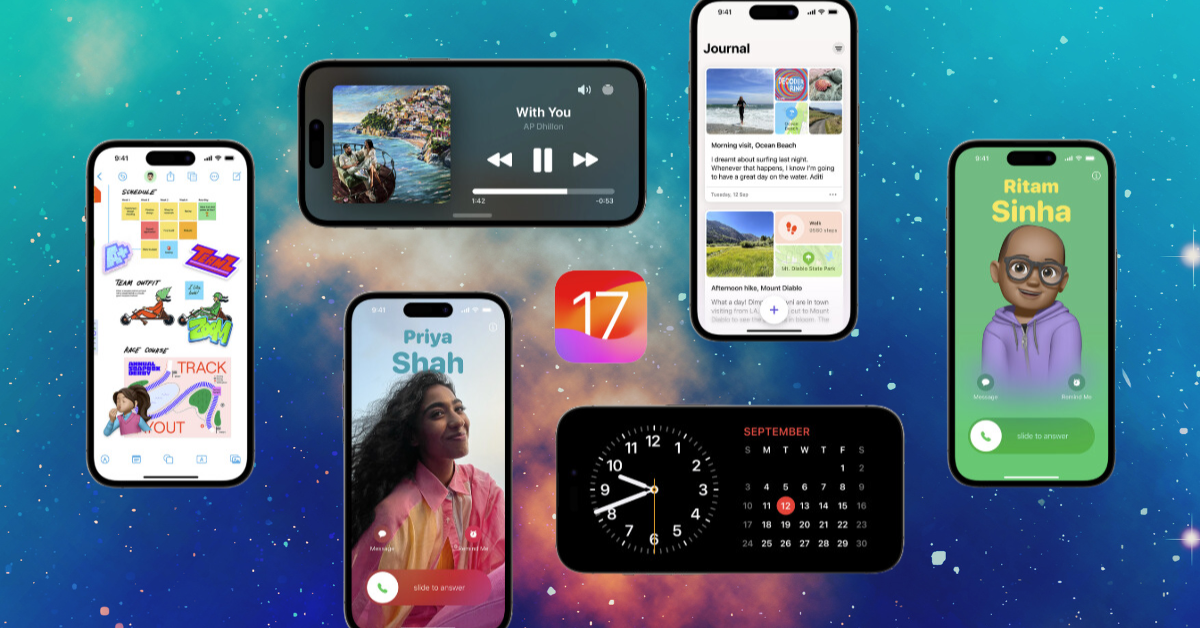 A sleek smartphone displaying the home screen of Apple iOS 18 showcasing its vibrant icons and user friendly interface