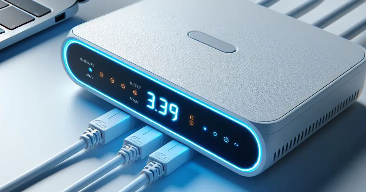A comparison image showing the differences between DOCSIS 3.0 and 3.1 cable modem standards.