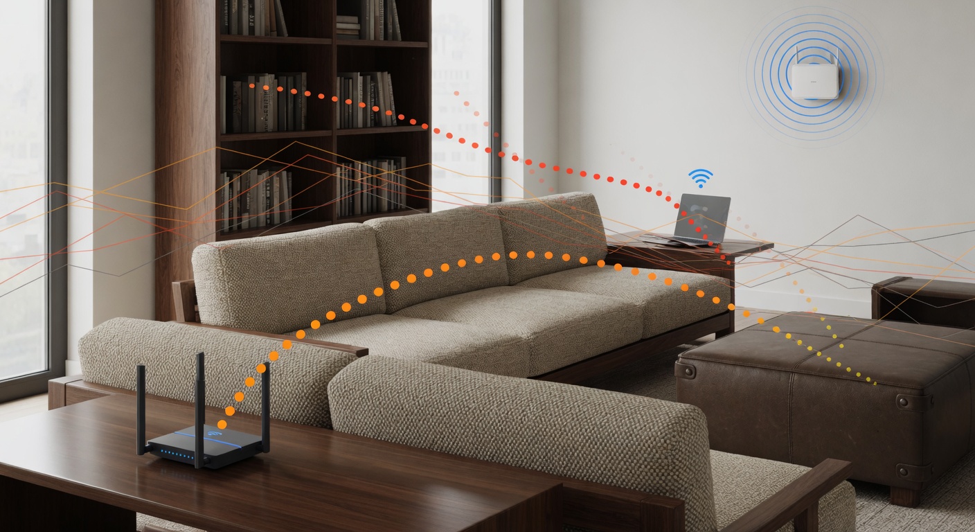 The Living Room Wi-Fi Trap: How Furniture Materials Break Your Signal 1 Furniture Wifi Interference - The Living Room Wi-Fi Trap: How Furniture Materials Break Your Signal