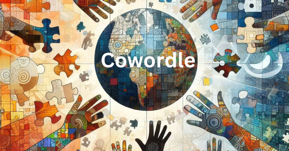  Illustration of a colorful grid of letters forming a word puzzle, representing Cowordle: A Daily Word Puzzle Challenge and Beyond.
