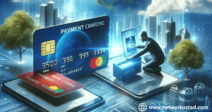 An illustration depicting the PCI DSS logo surrounded by security symbols.