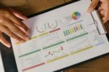 Hands holding a clipboard with colorful financial charts and graphs including pie charts, bar graphs, and line graphs. #Big Data Analytics