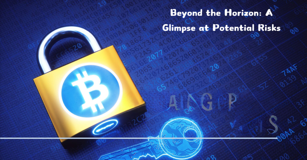A digital image featuring a golden padlock with the Bitcoin symbol on a background of blue digital code and graphs, accompanied by a physical key and coin with circuit patterns, suggesting themes of cryptocurrency security.