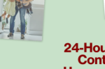 A family being greeted at the door by a pest control professional, with the logo of “NetworkListed” and text stating “24-Hour Pest Control for Homeowners.