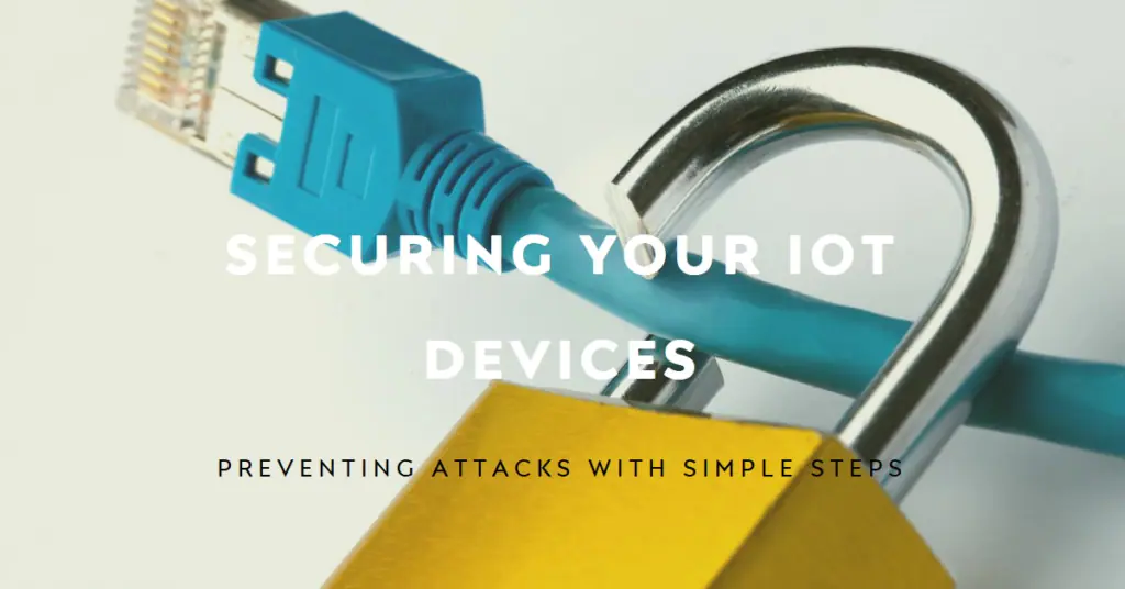 In this image, a hand holds a smartphone displaying an energy efficiency rating and a ‘Saving Mode’ option, set against the backdrop of a comfortable living room. The smartphone is encircled by icons symbolizing different smart home functionalities. The text on the right side of the image, “Securing Your IoT Devices” and “Protecting Your Home and Business,” underscores the critical need for securing interconnected smart home devices.