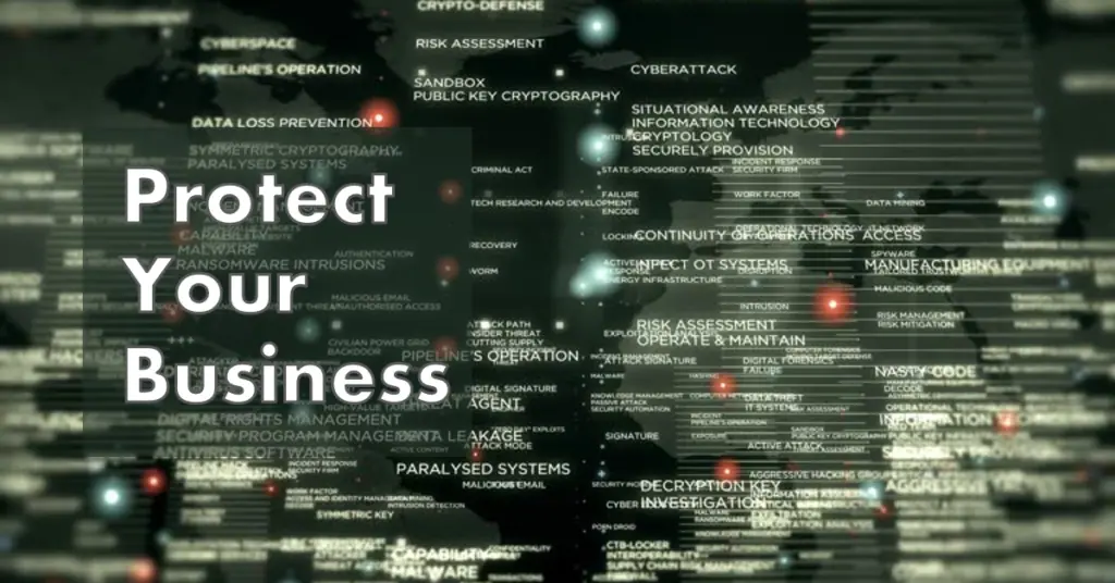 An open laptop with a padlock on its keyboard casting a shadow that forms an abstract human figure, next to text about insider attack dangers.