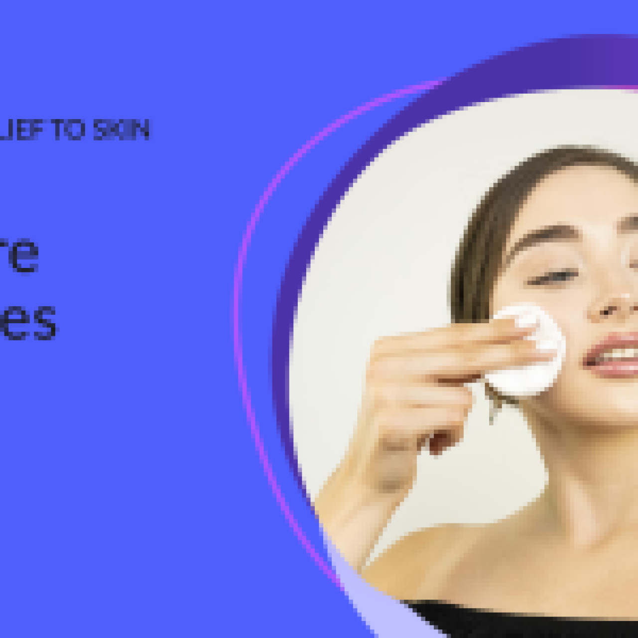 A person holding a blank square over their face with text ‘FROM STRESS RELIEF TO SKINCARE - Self-Care Strategies’ on a blue background.