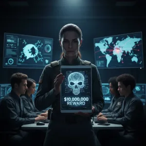 Us Offers $10M Bounty For Russian Hackers As Messaging App Attacks Surge 4 Illustration Of A Computer Screen With A $10 Million Bounty Sign And Russian Hackers In The Background