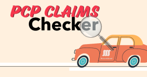 A visual representation of a PCP claims checker assisting a customer with car finance issues.