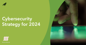 Graphic illustration of a shield with a digital lock, representing cybersecurity.