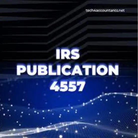 IRS Publication 4557 cover with tech4accountants.netin the top right corner.

Title: IRS Publication 4557