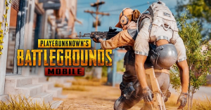 PUBG Mobile logo, featuring the game's name in stylized white text against a black background.