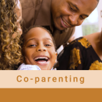 Two Interconnected Figures Symbolizing Co-Parenting Collaboration, With A Network Of Supportive Connections In The Background