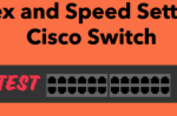 Cisco switch port configuration interface showing auto-negotiation settings for duplex and speed