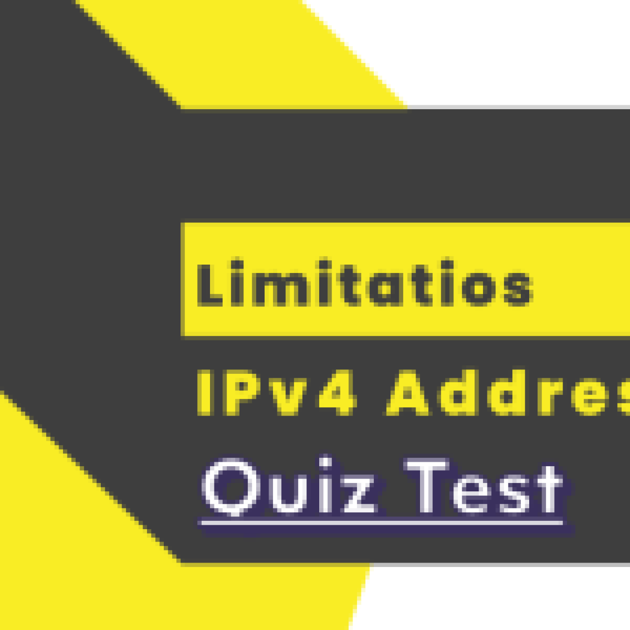 Limitations of IPv4: Interactive quiz on IPv4 limitations featuring a question mark, network icons, and a progress bar.