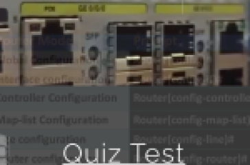 Network engineer taking a Cisco IOS command modes quiz on a laptop with CLI interface visible.