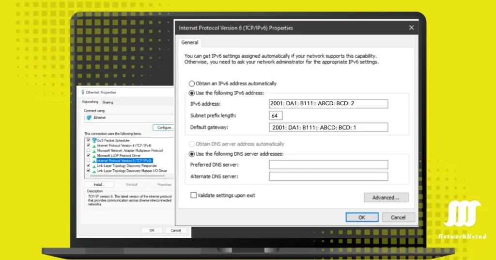 Global IPv6 Unicast Addresses Manual Configuration