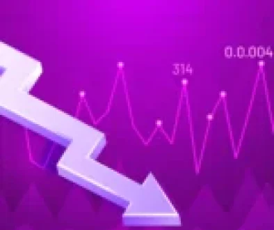Bitcoin price chart showing sharp decline, market volatility, and critical investment data points