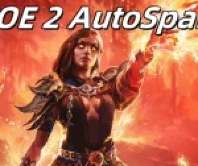 Path of Exile 2 AutoSpark character freezing enemies with lightning and cold spells, showcasing crowd control layering using Three Dragons helmet.