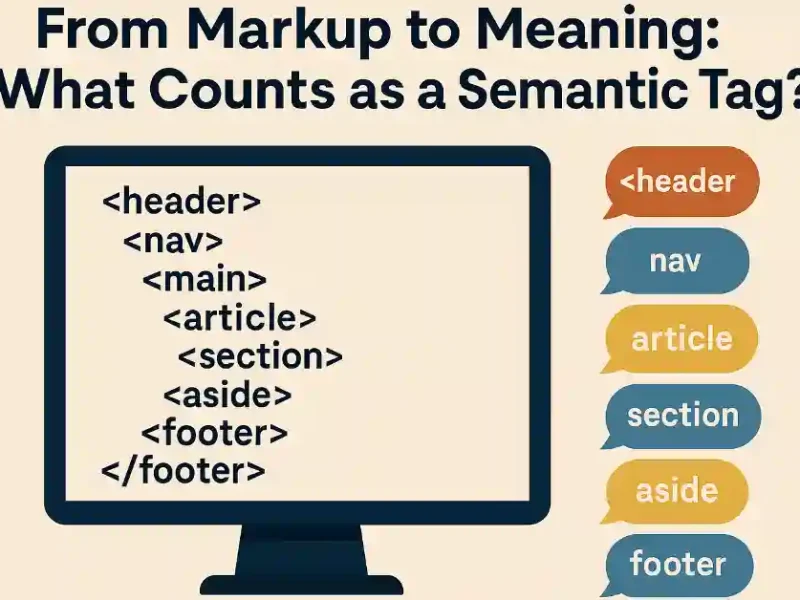 Semantic HTML5 Tags: Why They Matter for SEO, Accessibility & Future-Proof Design