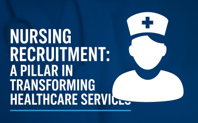 Nursing recruitment as a pillar in transforming healthcare services with skilled workforce illustration.