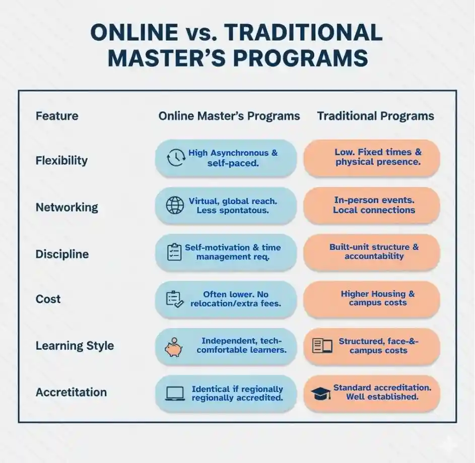 Online vs. Traditional Master’s: A Head-to-Head Comparison