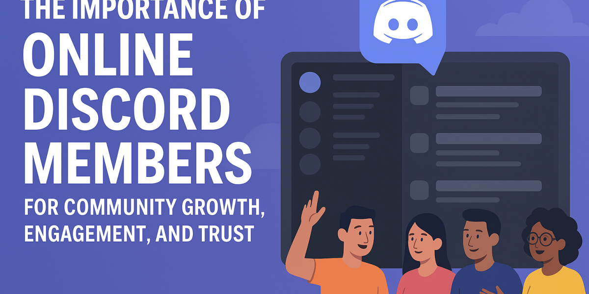 Illustration of online Discord members interacting in a server, symbolizing community growth, engagement, and trust.