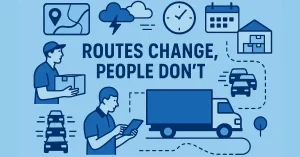 Logistics: Route Changes and Coverage in Sync