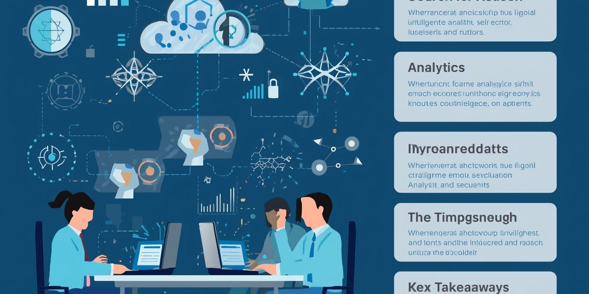 Flat-design infographic illustrating Skywork Knowledge Management with AI, analytics, cloud data, and collaboration icons.