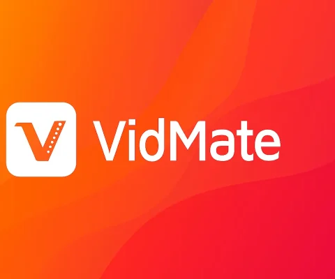 Ibrant Landscape Banner For Vidmate App Featuring Its Logo And Bold Text On A Gradient Background With Abstract Curves And Glowing Multimedia Icons Representing Video, Music, And Downloads.